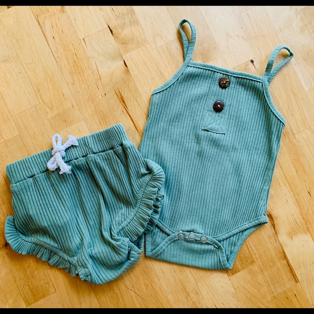 Green Baby Girl Matching 2 piece set